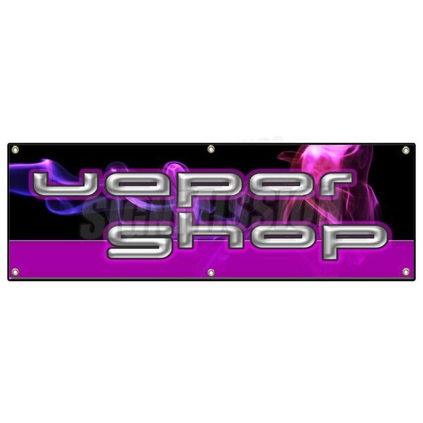 VAPOR SHOP BANNER SIGN pipes e-liquid flavor concentrates nicotine